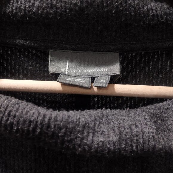 Anthropologie Drop Shoulder Gray Sweater Mock Neck Size XS - Picture 6 of 10